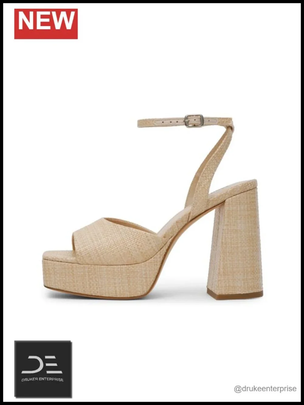 Platform Heels for Women Chunky Heel Open Toe Ankle Strap Pumps